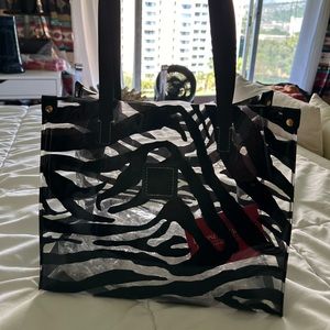 Dooney & Bourke: PVC Zebra Print Medium Tote Bag